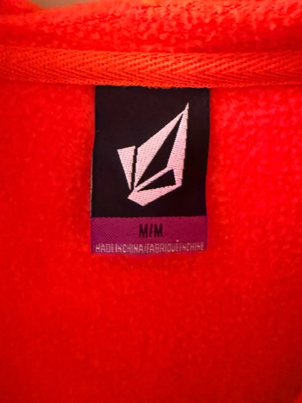Volcom Orange Pullover Technical Activewear Hoodie Sweatshirt Medium